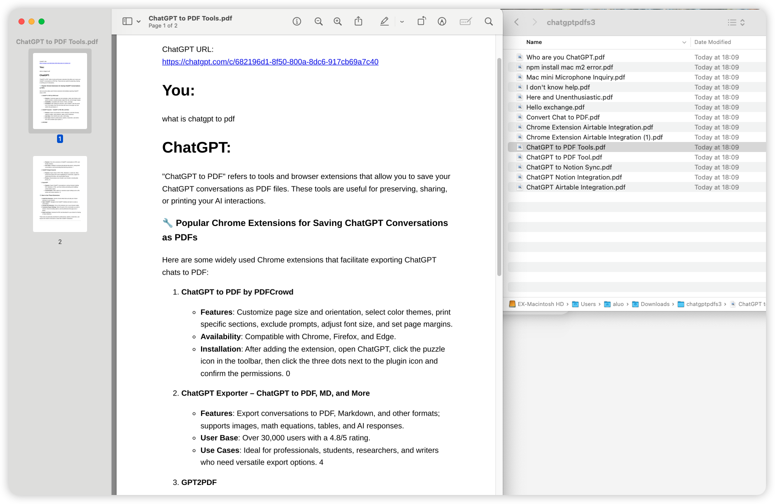 Why Choose ChatGPT to PDF